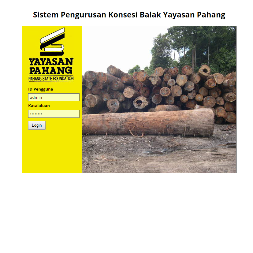 Sistem Pengurusan Konsesi Balak Yayasan Pahang